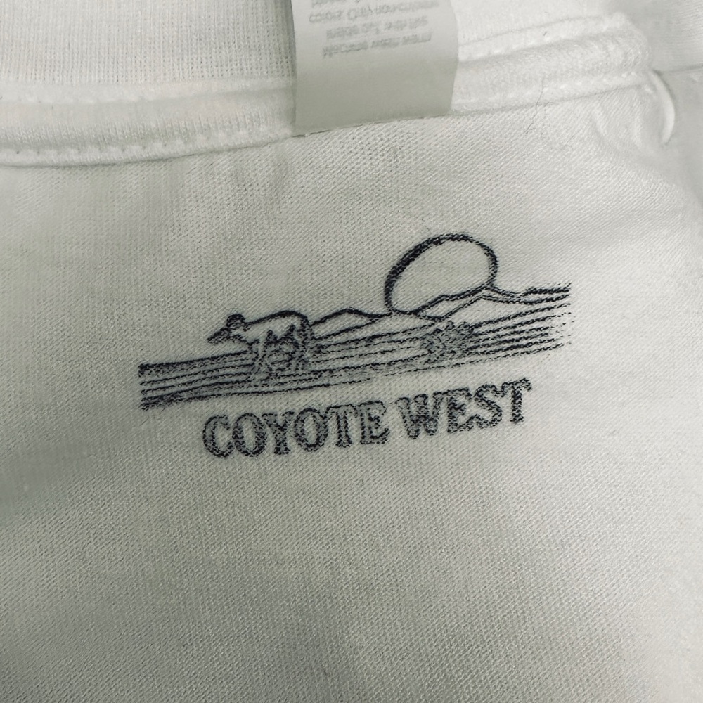 Coyote West Skeleton Heart Graphic T Shirt White Medium Gothic Western Tee - Picture 7 of 8